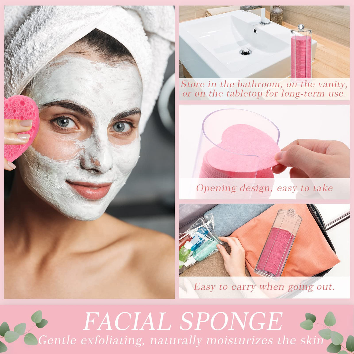 Sieral wood-pulp sponges are soft yet absorbent for effective makeup removal routines