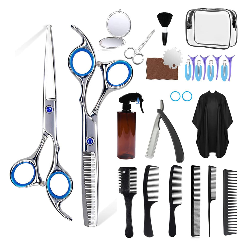 Sievic hair cutting scissors kit with ergonomic grip for precise at home haircuts.