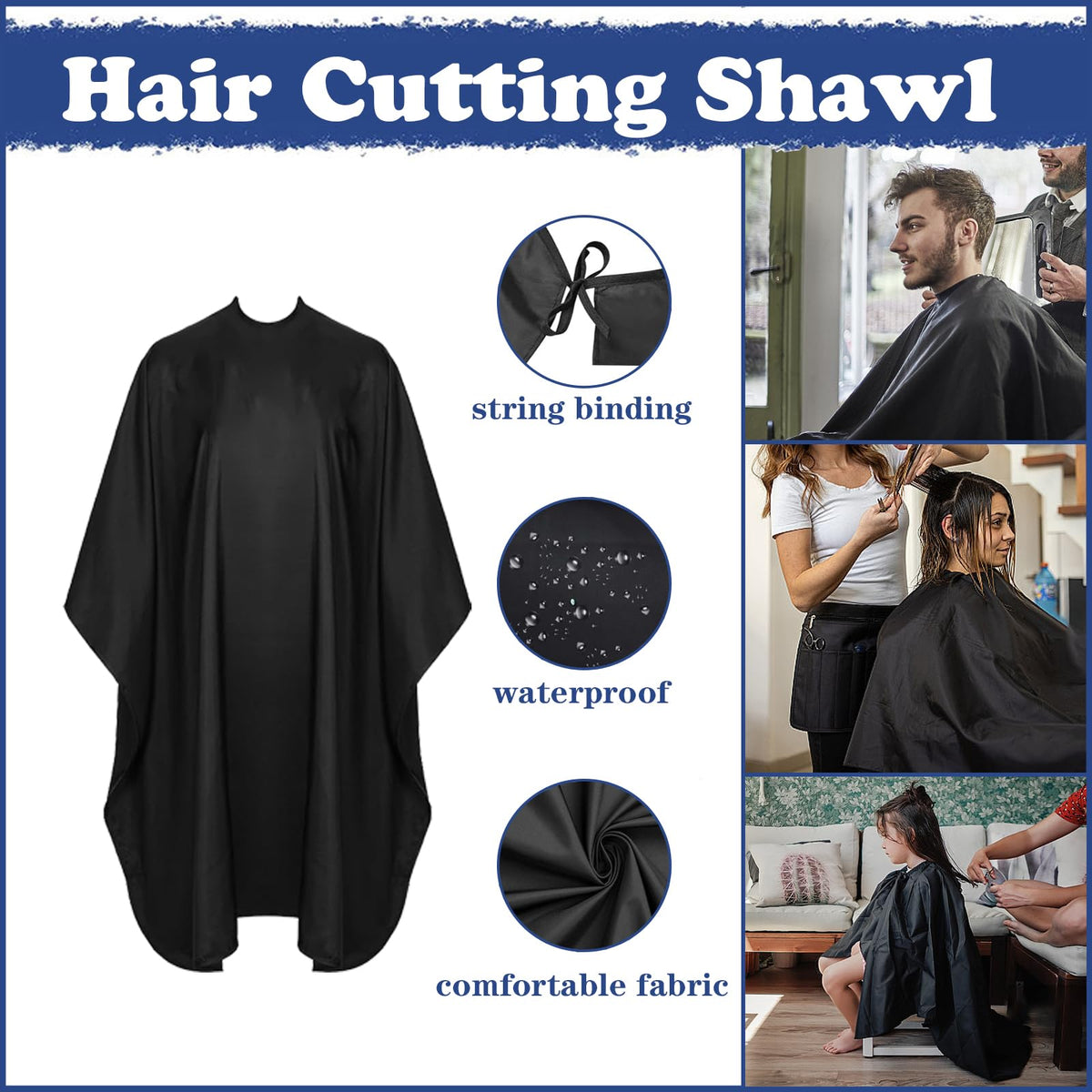 Sievic spray bottle evenly dampens hair for consistent cutting.