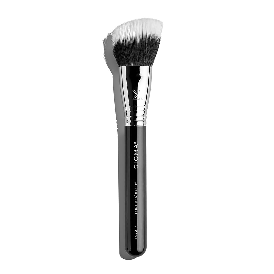 Sigma Beauty Air Contour Brush angled-head for soft, even blush application.