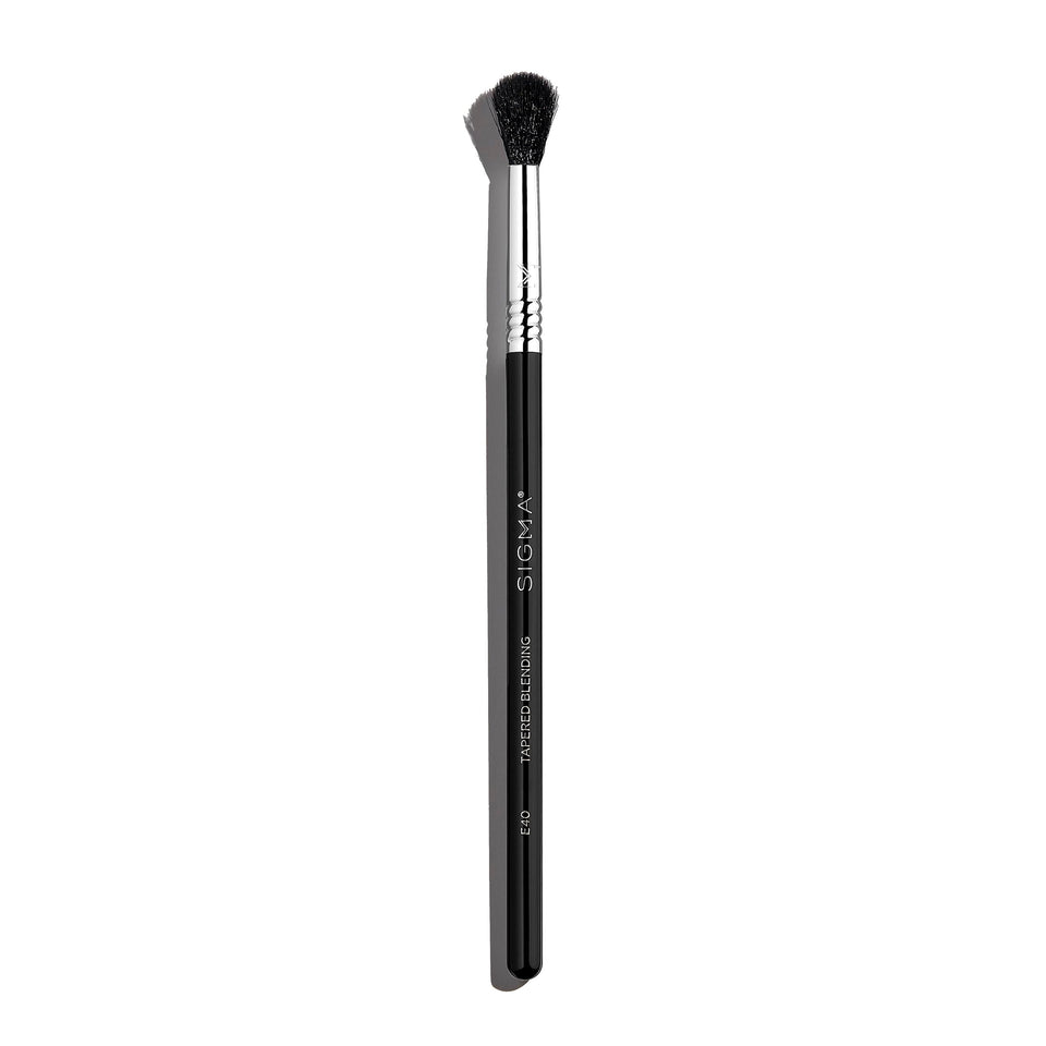 Sigma Beauty E40 tapered blending brush head with soft bristles for seamless blend.