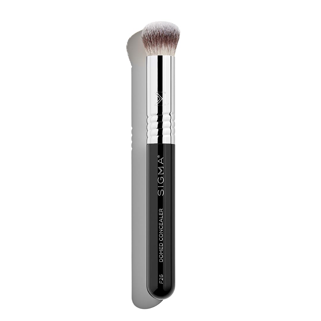 Sigma Beauty F26 domed concealer brush for precise under-eye coverage and smooth blending