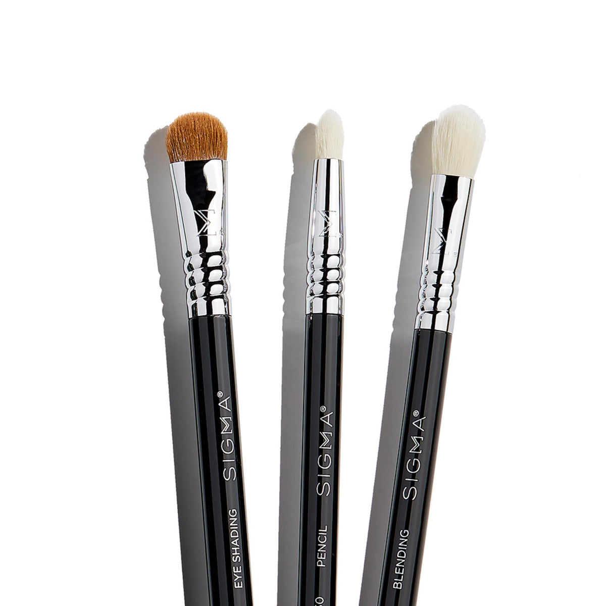 Sigma Beauty Glam N Glow E25, E55, E30 brushes in use for precise blending