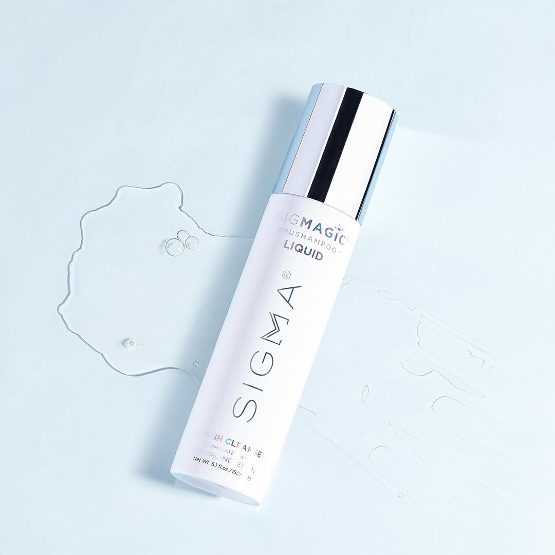 Sigma Beauty Sigmagic Brushampoo Liquid bottle showing brush-cleaner versatility