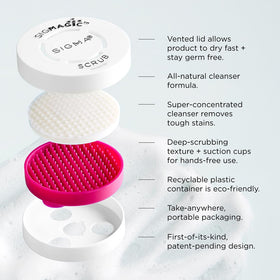 Sigma Beauty SigMagic Scrub portable-cleaner-tool fits easily in a makeup kit
