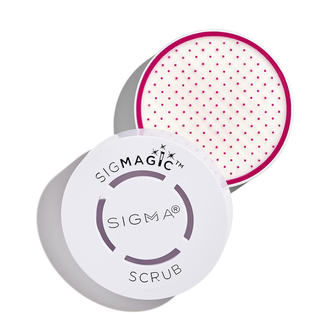 Sigma Beauty SigMagic Scrub silicone-texture-brush-cleaner penetrates bristles for rigorous cleaning