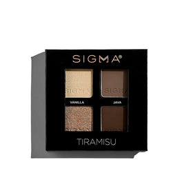 Four shades from the Sigma Beauty Tiramisu Quad enable a complete look from matte to shimmer.
