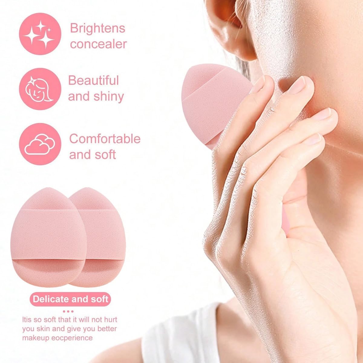 SIHIMESOLFVE ergonomic handle design supports comfortable use during long makeup sessions.