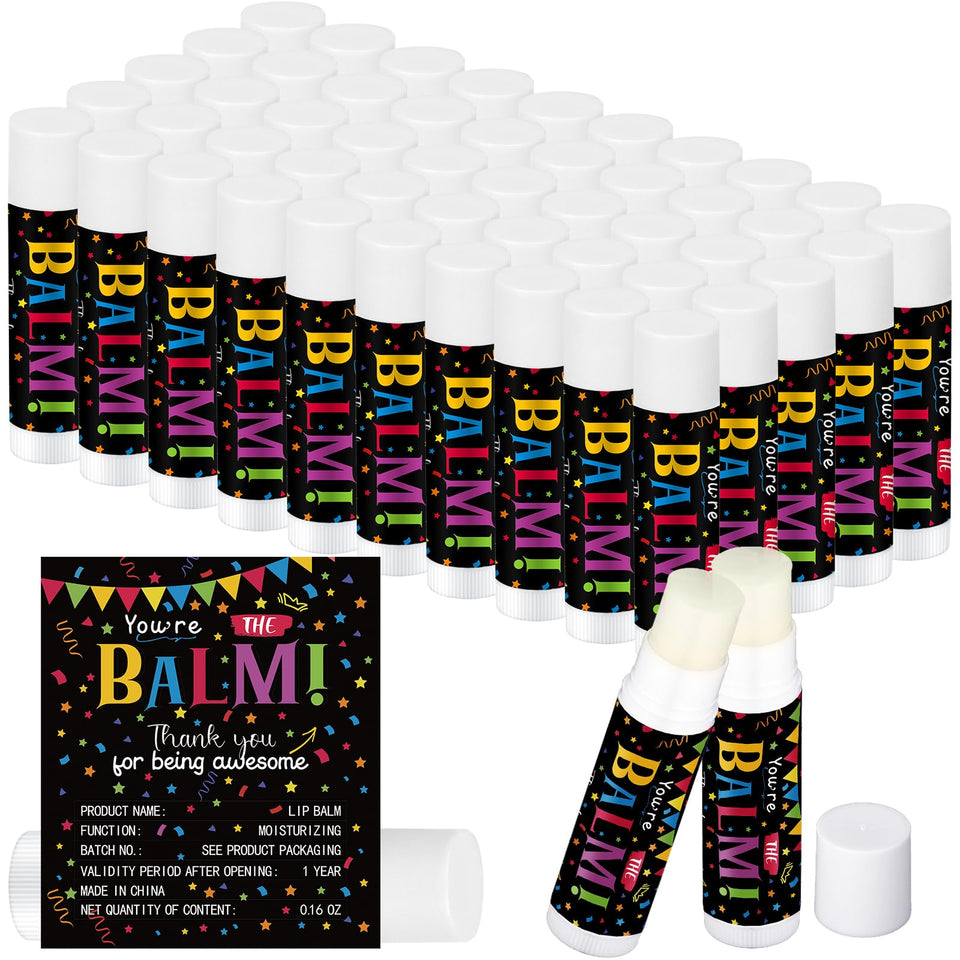 Siifert 50-pack lip balm display for teacher appreciation gifts.