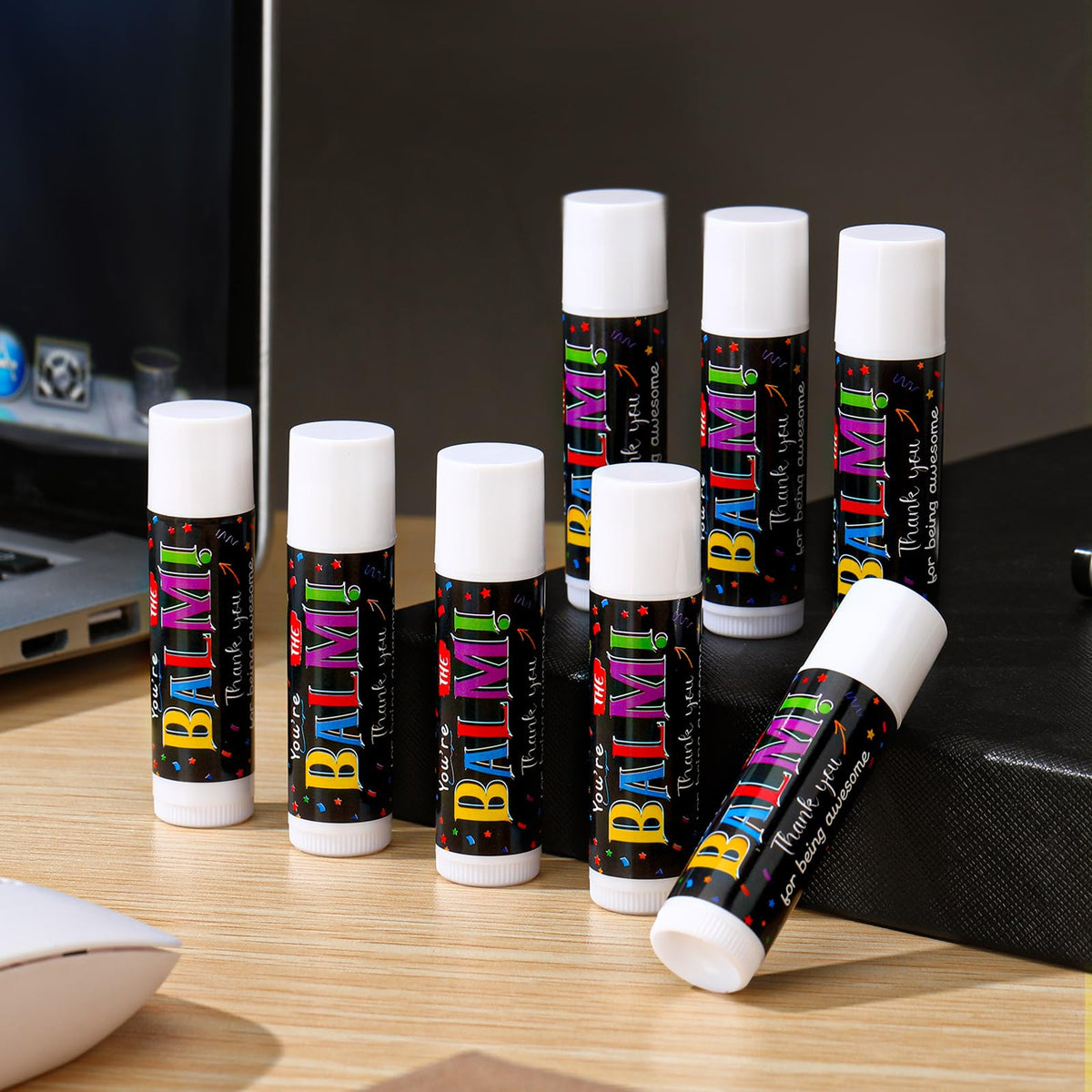 Bulk lip balm gift set by Siifert for staff and students.