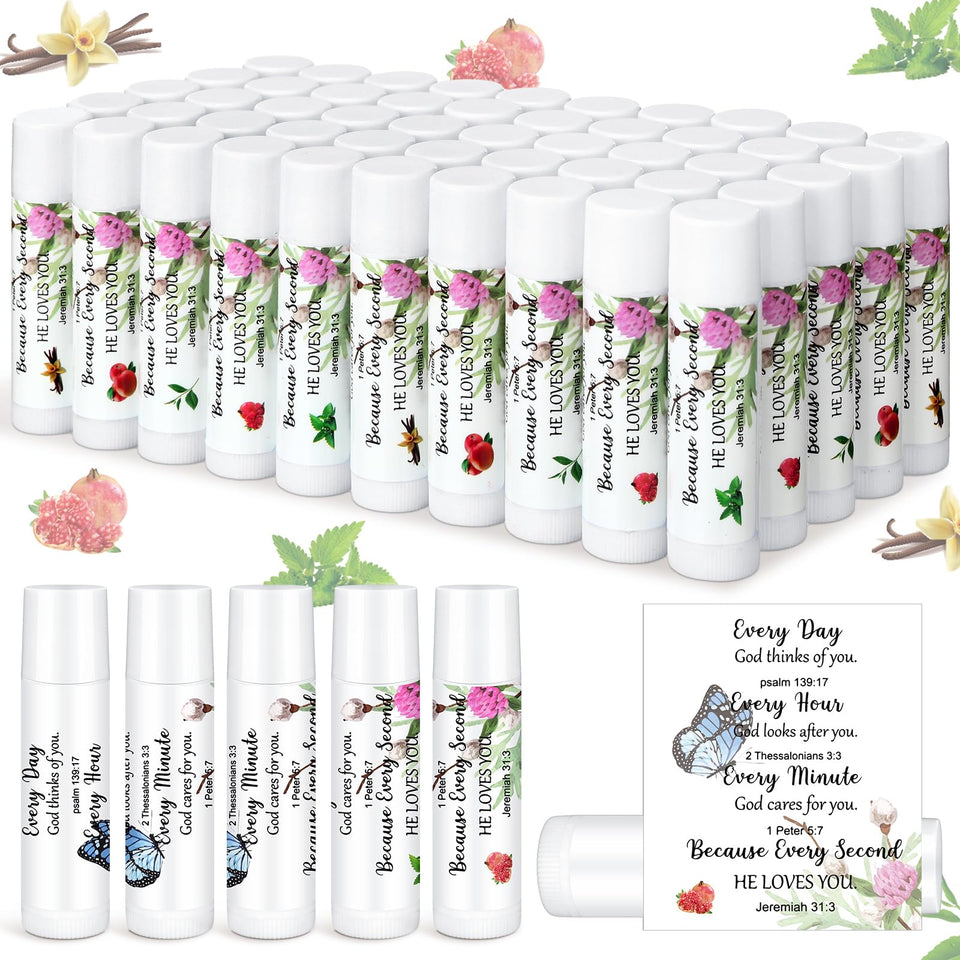 Siifert Christian lip balm floral pack 50pcs for gifting and daily moisture.