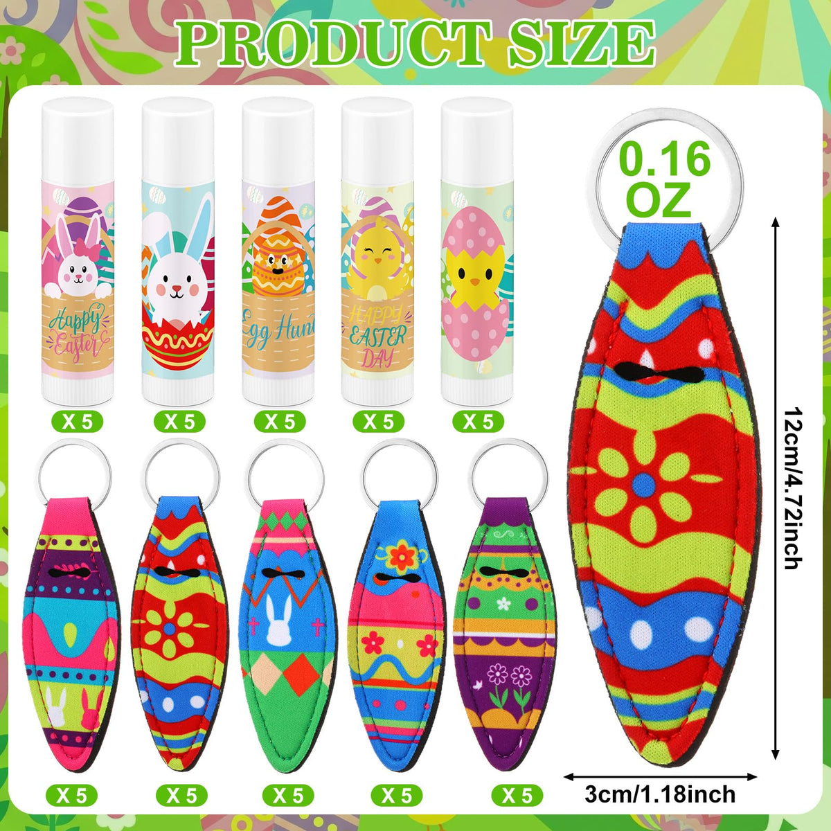 Siifert lipstick holder keychain 25-set close-up, stylish and practical