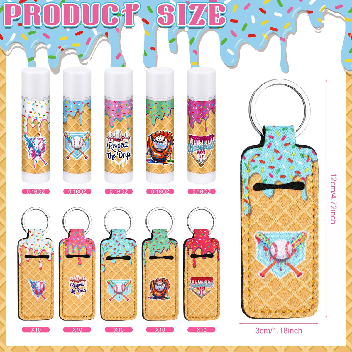 Siifert lip balm with lipstick holder keychain offering portable lip care on the go.