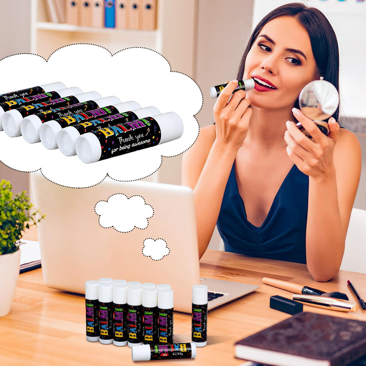 Teacher Week design lip balm ideal for party favors.