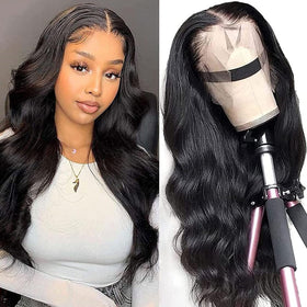 Siji Mei 22-inch body wave lace front wig for natural styling options.