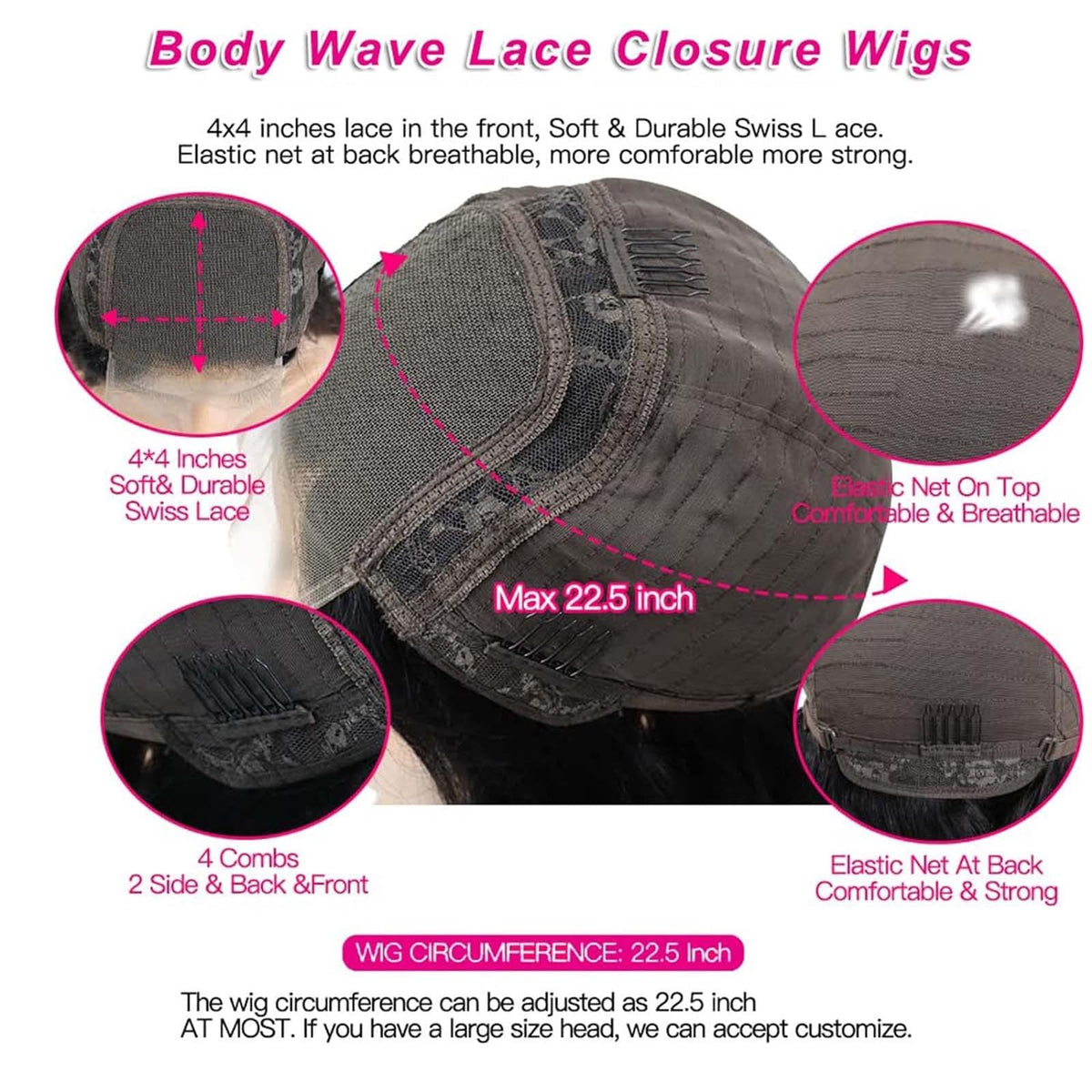 Siji Mei transparent Swiss lace details for invisible blending.