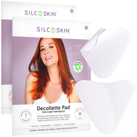 Silc Skin Decollette Pad packaging shown for easy chest care routine.