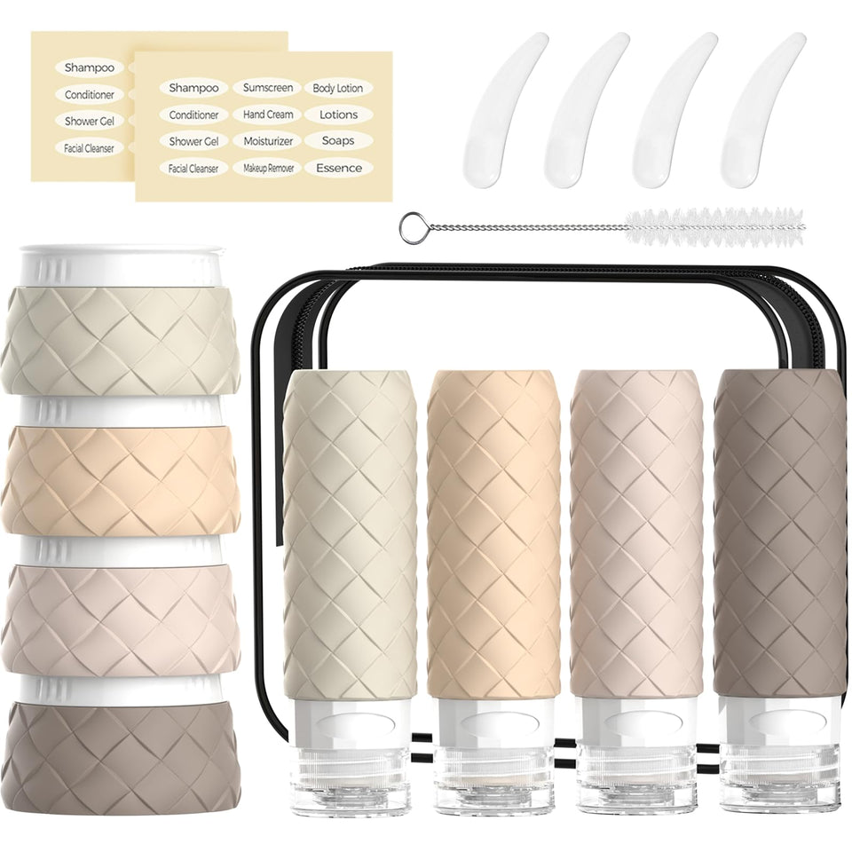 Silevoler 16-pack travel bottles with leak-proof caps for on-the-go toiletries