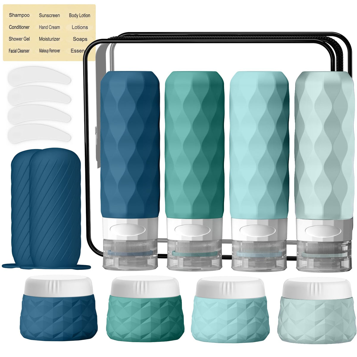 Silevoler 16-pack travel bottles set for organized trips.