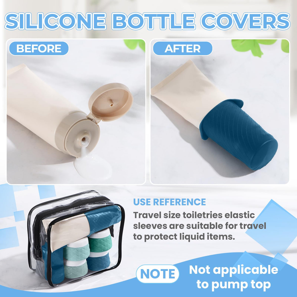 Silevoler clear zipper bag keeps liquids visible for easy inspections.