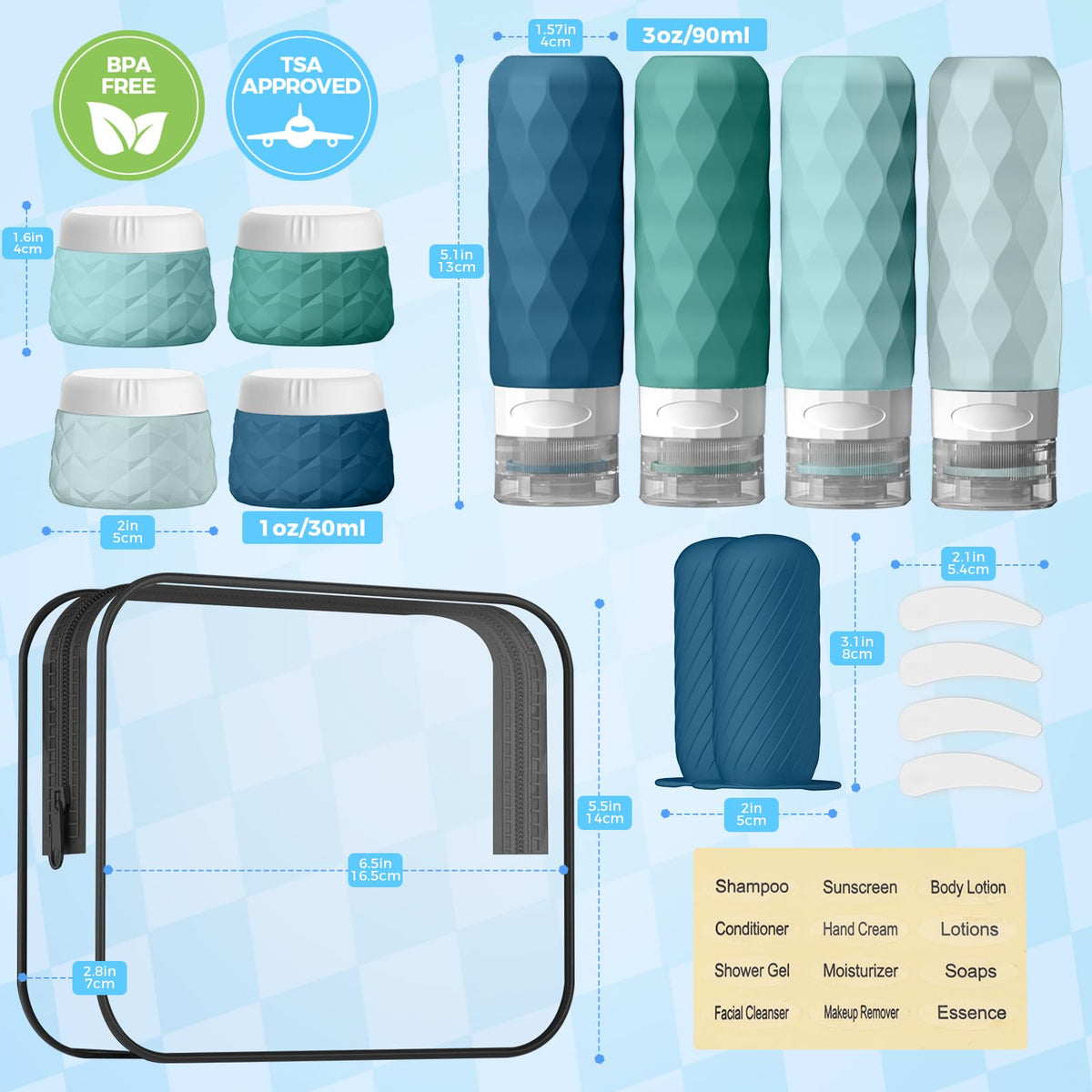 Silevoler silicone travel bottles leakproof design keeps liquids secure.