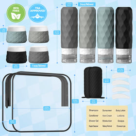 Silevoler silicone travel bottles with leak-resistant design for mess-free packing