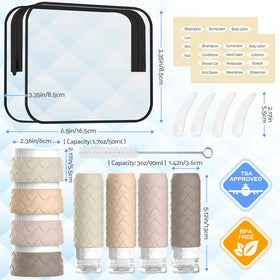 Silevoler stackable jars for creams maximize space in luggage or carry-ons