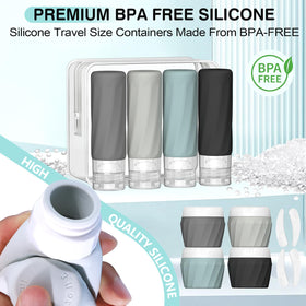 Silevoler travel cream jars offer squeezable storage for creams and gels, minimizing mess.