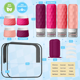 Silevoler travel creams and jars keep skincare neatly organized.