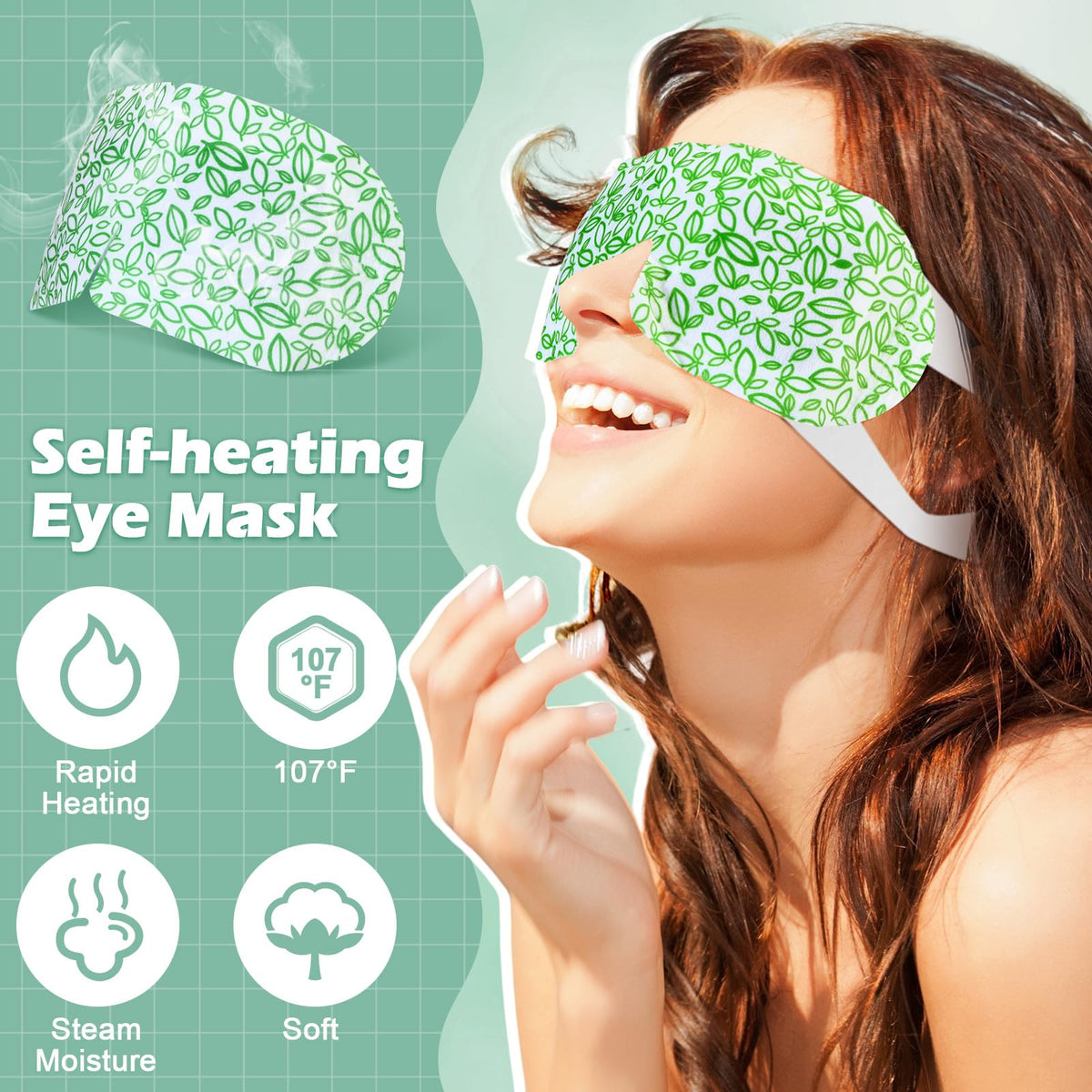 Silicherry self-heating eye mask 42°C 96-pack for long-lasting warmth.