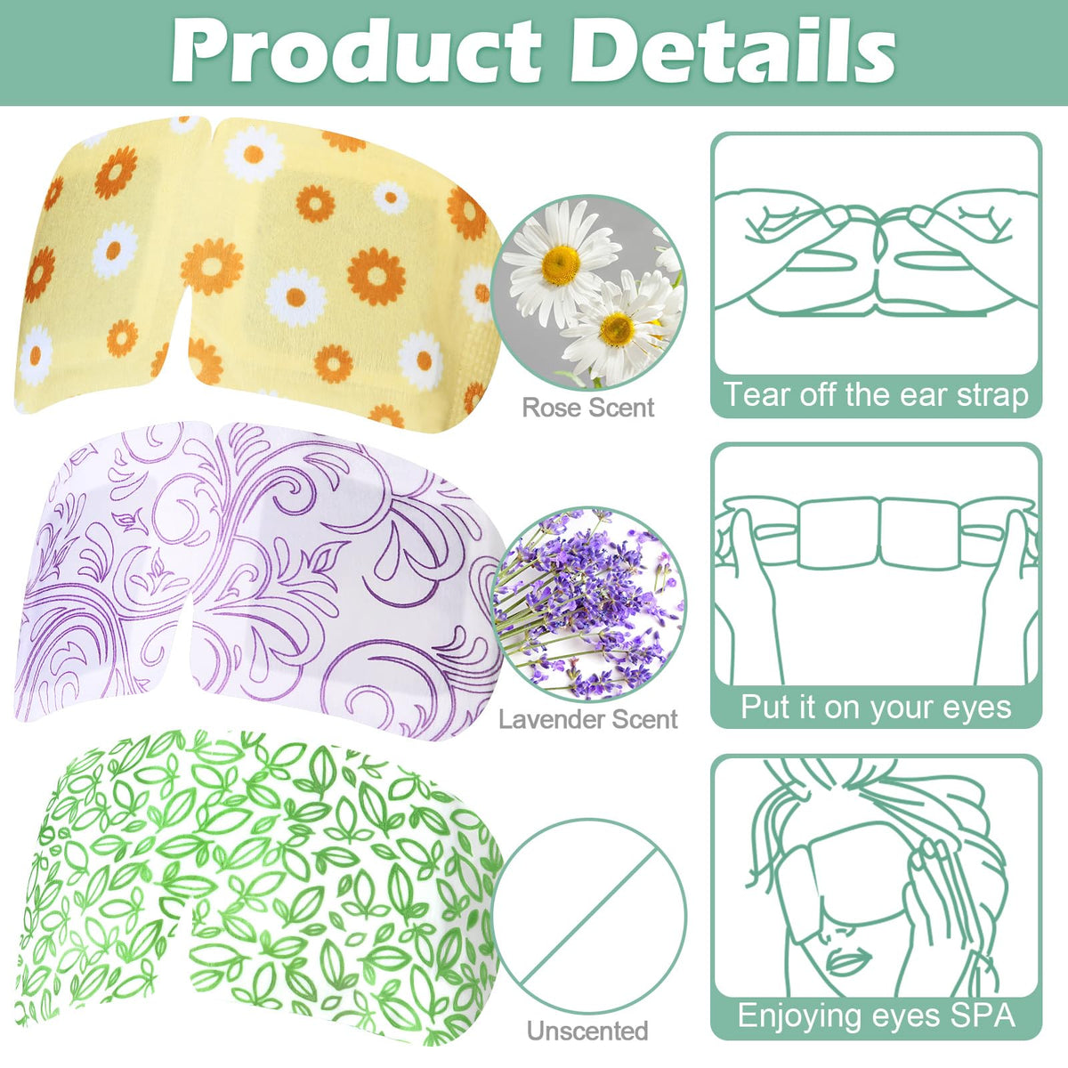 Silicherry lavender steam eye mask style for tired-eye relief