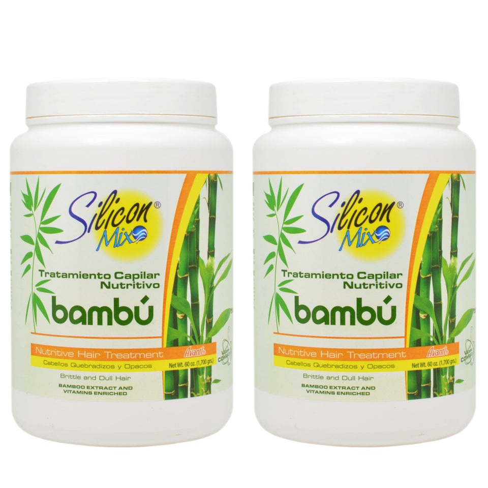 Silicon Mix Bambu hair treatment bottle front view, highlighting nourished detangling benefits