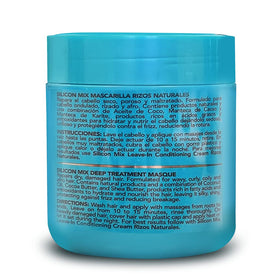 Silicon Mix hair conditioning mask packaging close-up showing ingredients for nourished curls