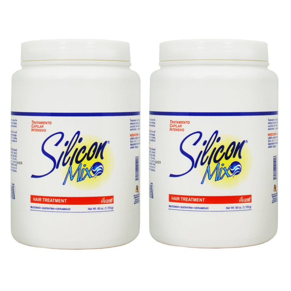 Silicon Mix Intensive Hair Treatment 60oz pack of 2 bottles for deep conditioning and hydration.