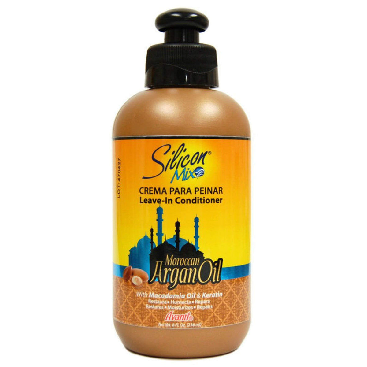 Silicon Mix Moroccan Argan Oil 3-in-1 Set hair application shows frizz control