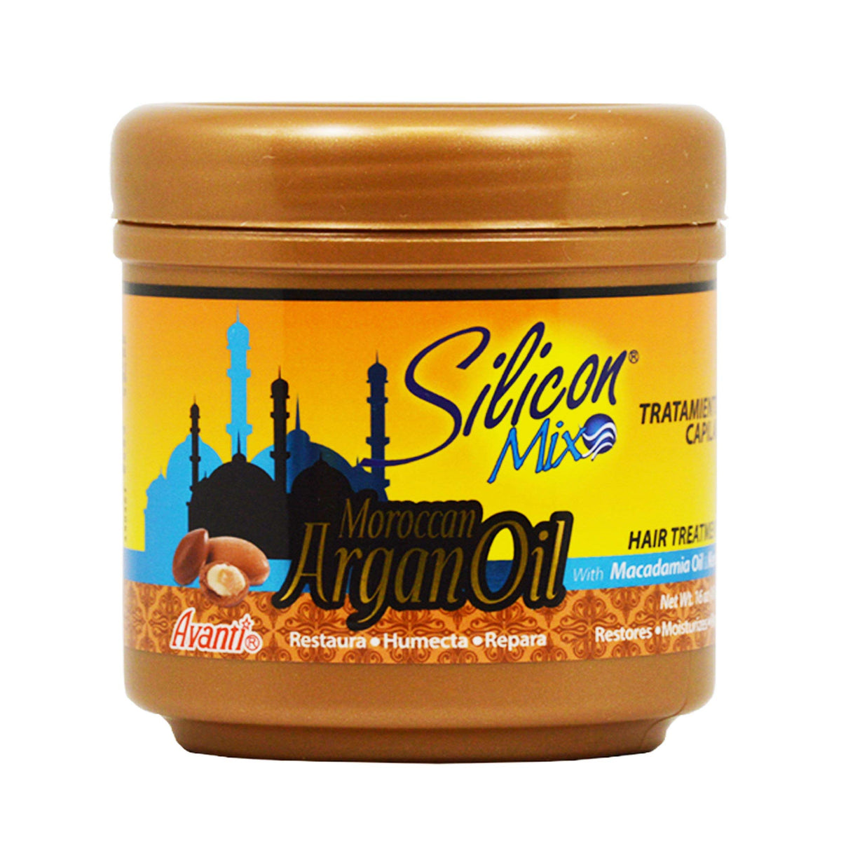Silicon Mix Moroccan Argan Oil 3-in-1 Set packaging box for gift-ready display