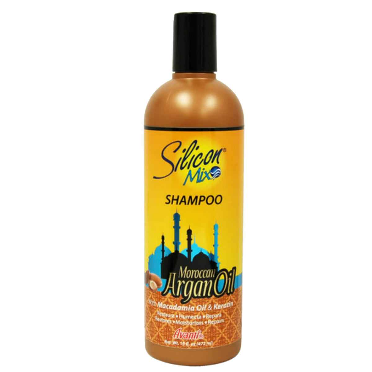Silicon Mix Moroccan Argan Oil Hair Treatment tube close-up for deeper conditioning.