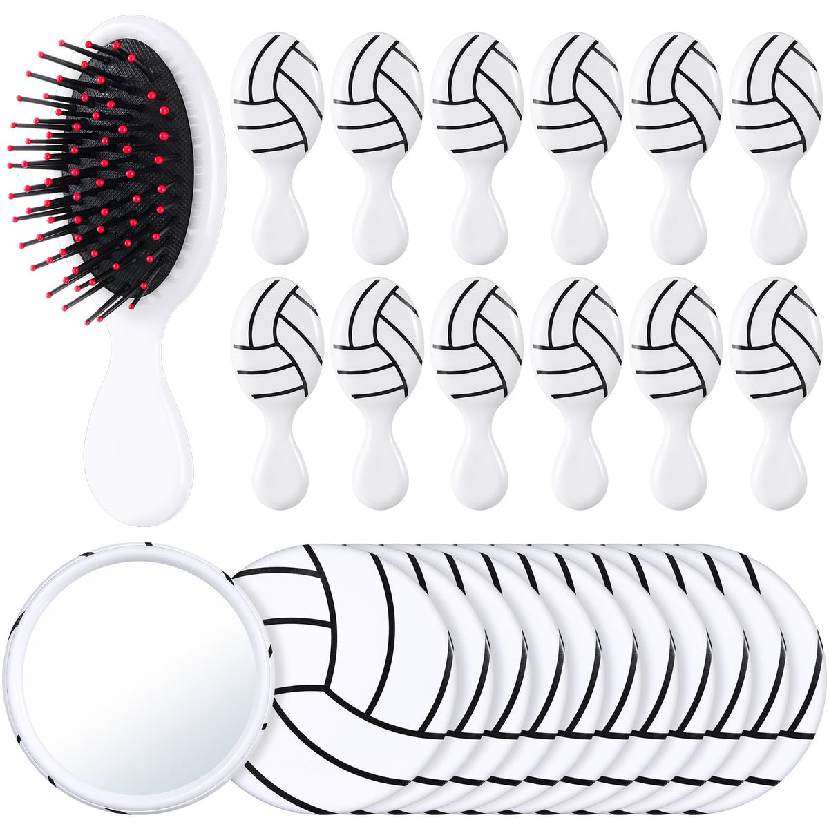 SiliFine volleyball hairbrush bulk, ideal team gifts with air cushion for gentle detangling
