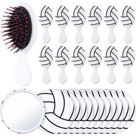 SiliFine volleyball hairbrush bulk, ideal team gifts with air cushion for gentle detangling