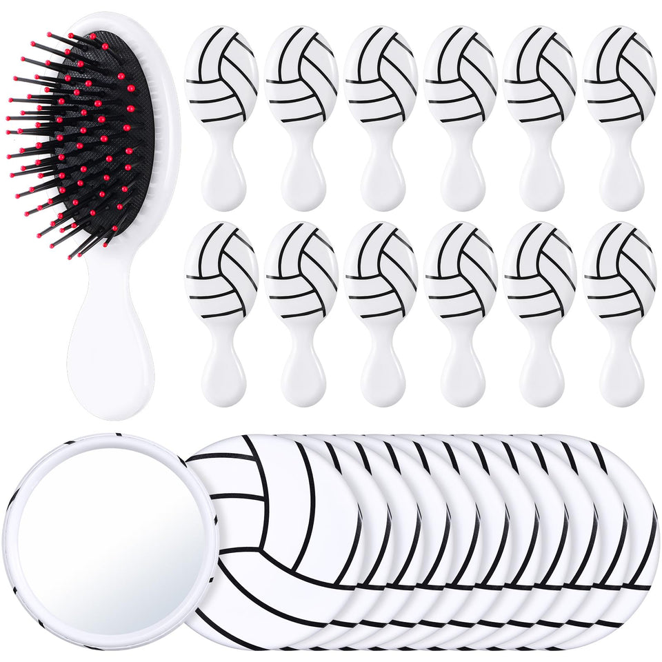 SiliFine volleyball hairbrush bulk, ideal team gifts with air cushion for gentle detangling