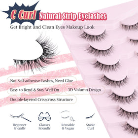 Siligli flat band zero-point-one-mm cotton lashes blend seamlessly with natural lashes.