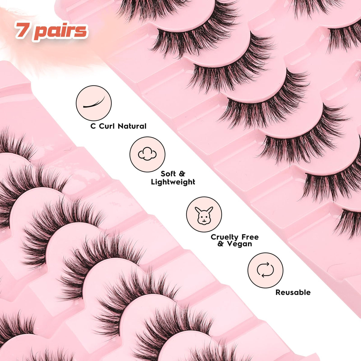 Siligli natural daylook lashes close-up ideal for everyday wear