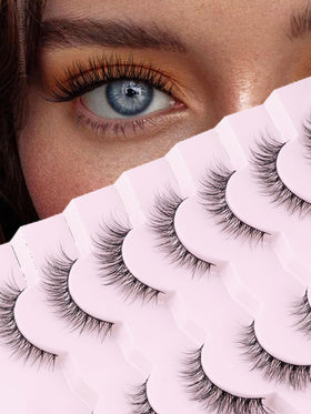 Siligli wispy cat eye lashes 12mm front view for natural daily lift.