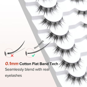 Siligli thin-band 0.1mm lashes blend naturally for daily wear