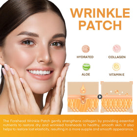 SILKDERMIS Forehead Patches Triangle Application shows simple day-to-night use.