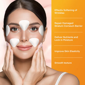 SILKDERMIS Forehead Patches Triangle Closeup reveals breathable, comfortable patch texture.
