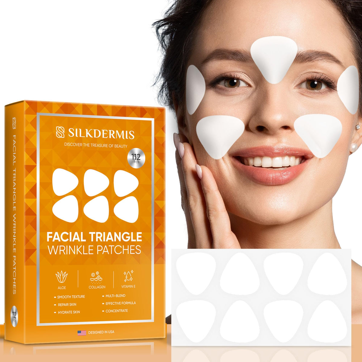 SILKDERMIS Forehead Patches Triangle Pack for a smoother, more confident forehead.
