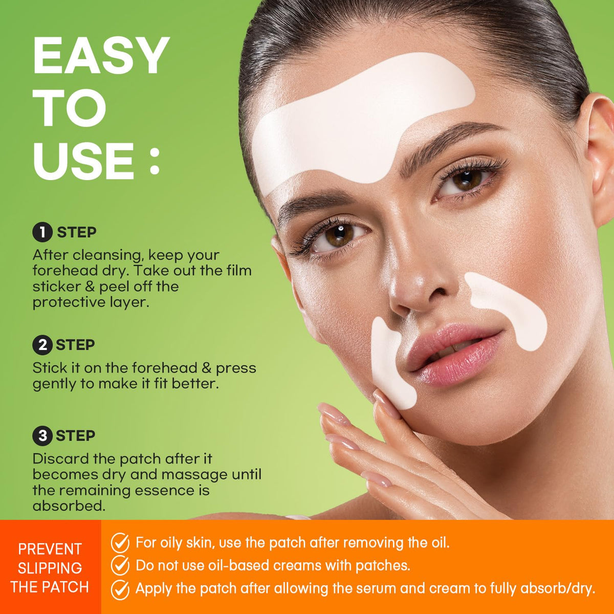 SILKDERMIS night-use patches on the face for overnight treatment