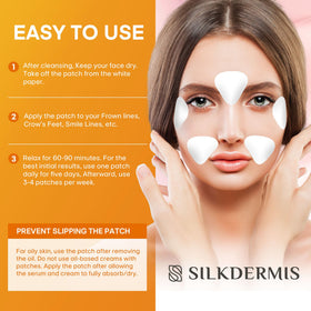 SILKDERMIS Night-use Wrinkle Patches ready for overnight treatment.