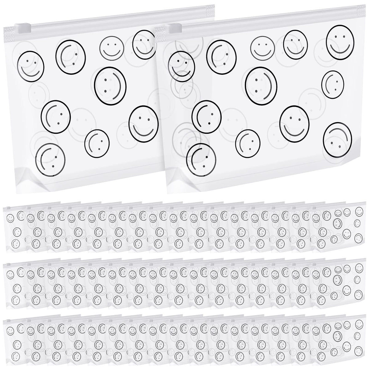 Silkfly clear makeup bags 50 pieces for organized travel and quick item finding